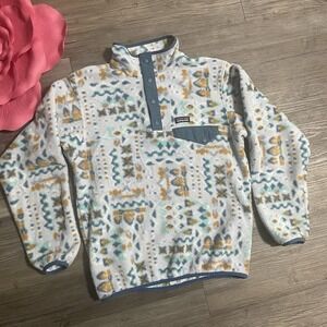 PATAGONIA Kids L/12 Lightweight Synchilla Snap-T Pullover Fleece Wandering Woods